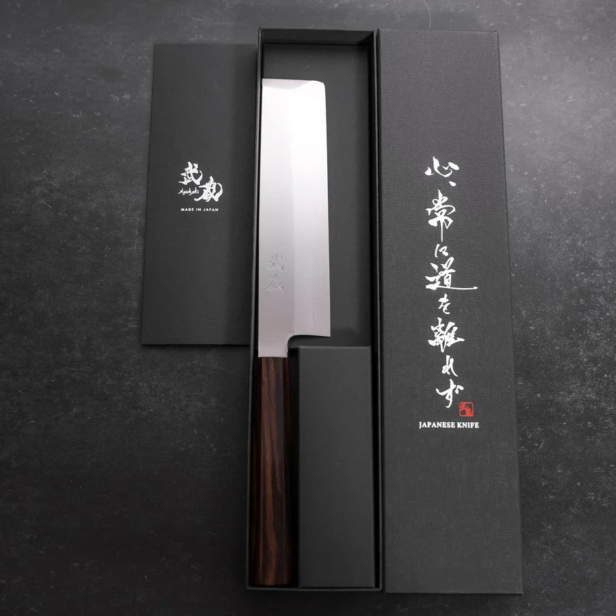 Usuba(Kanto) Honyaki Silver Steel #3 Kagami Ebenholz Griff 180mm - Image 8