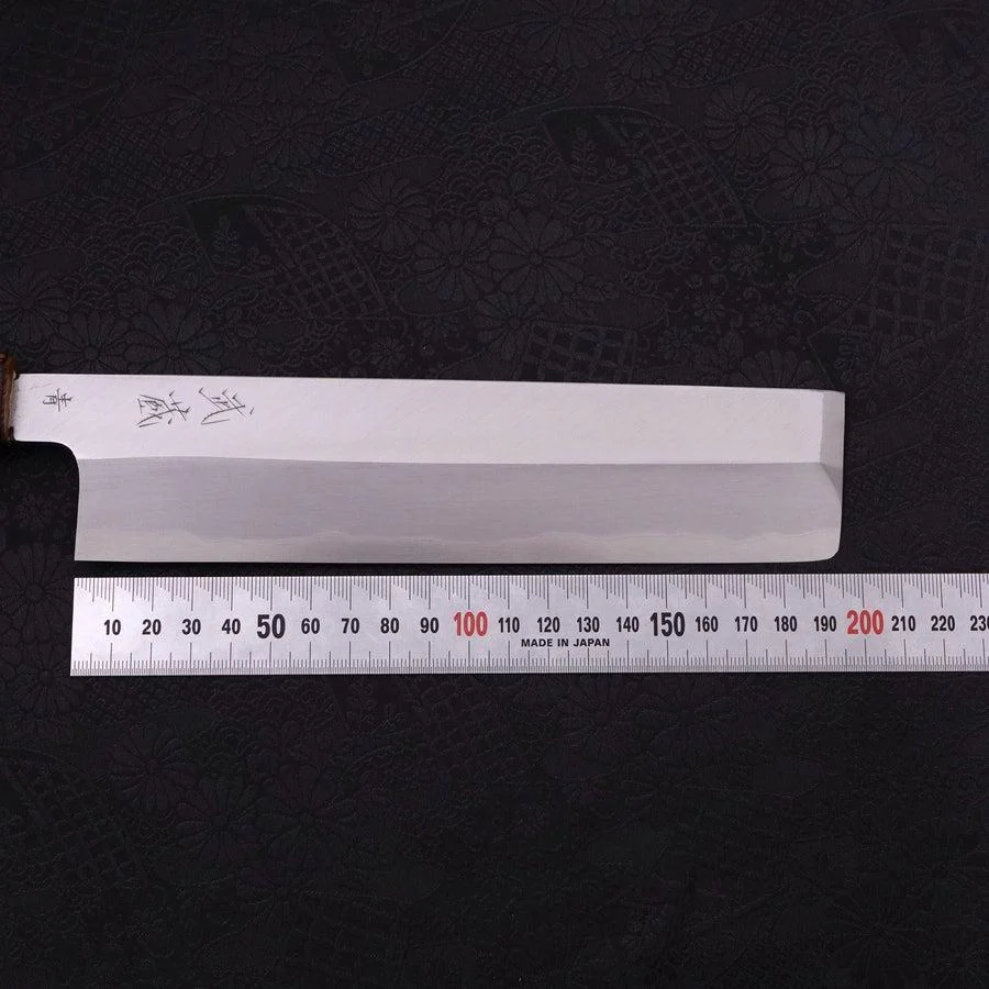 Usuba(Kanto-Stil) Blue Steel #2 Kasumi Sumi Urushi Griff 210mm - Image 7