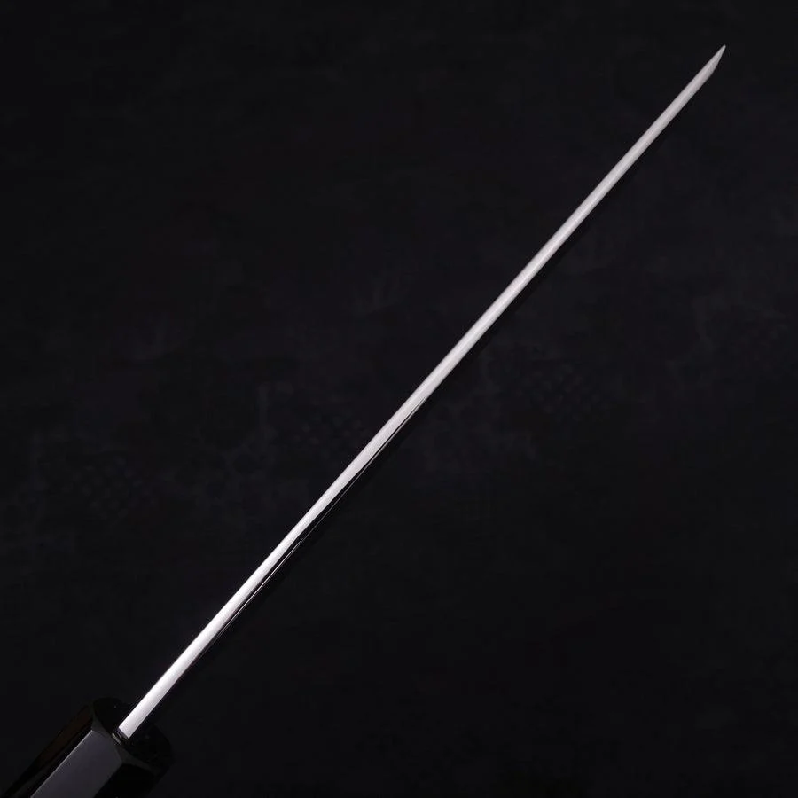 Usuba(Kanto-Stil) Honyaki Silver Steel #3 Kagami Finish Büffelhorn und Ebenholz Griff 180mm - Image 6
