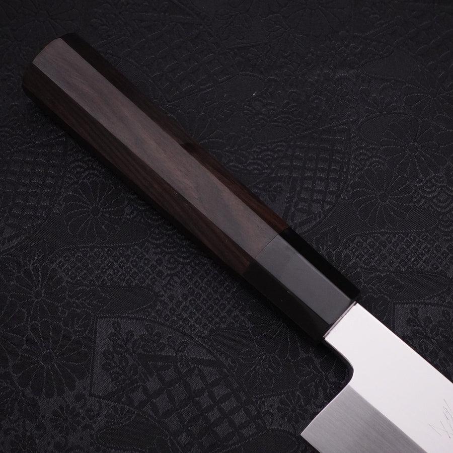 Usuba(Kanto-Stil) Honyaki Silver Steel #3 Kagami Finish Büffelhorn und Ebenholz Griff 180mm - Image 7