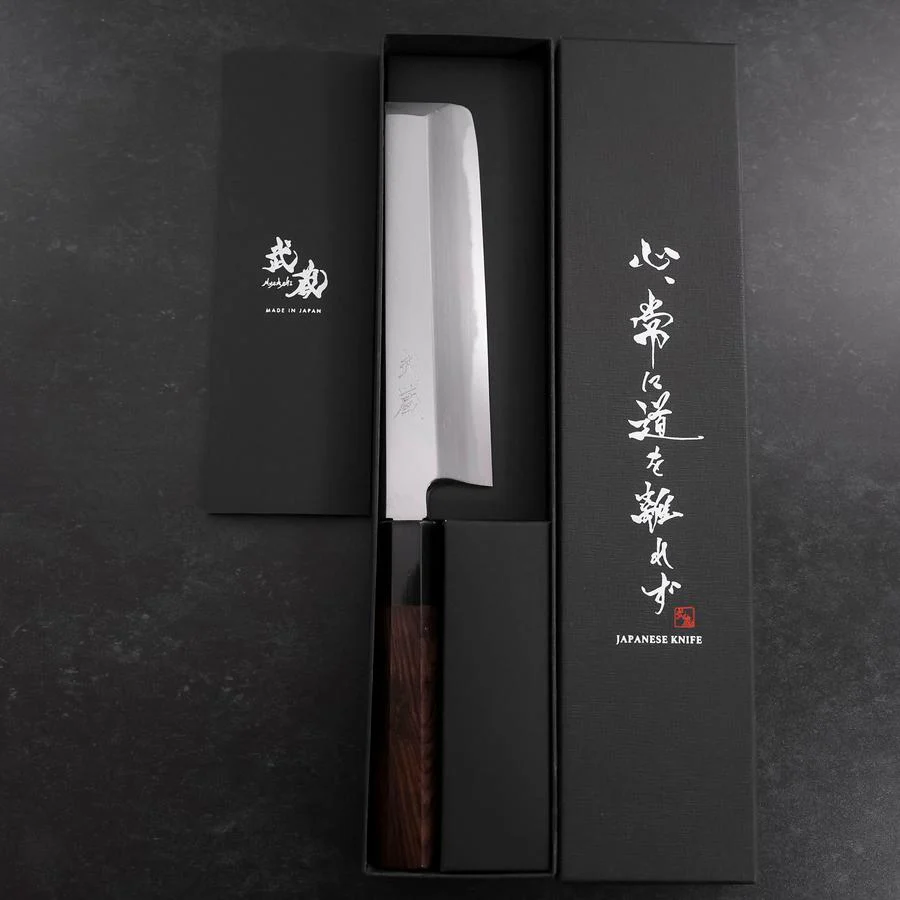 Usuba(Kanto) White Steel #2 Kasumi Büffelhorn und Ebenholz Griff 165mm - Image 8