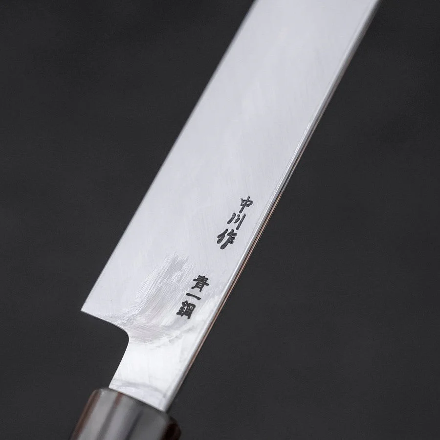 Yanagi Kiritsuke Blue Steel #1 Kasumi Büffelhorn und Ebenholz Griff 270mm - Image 3