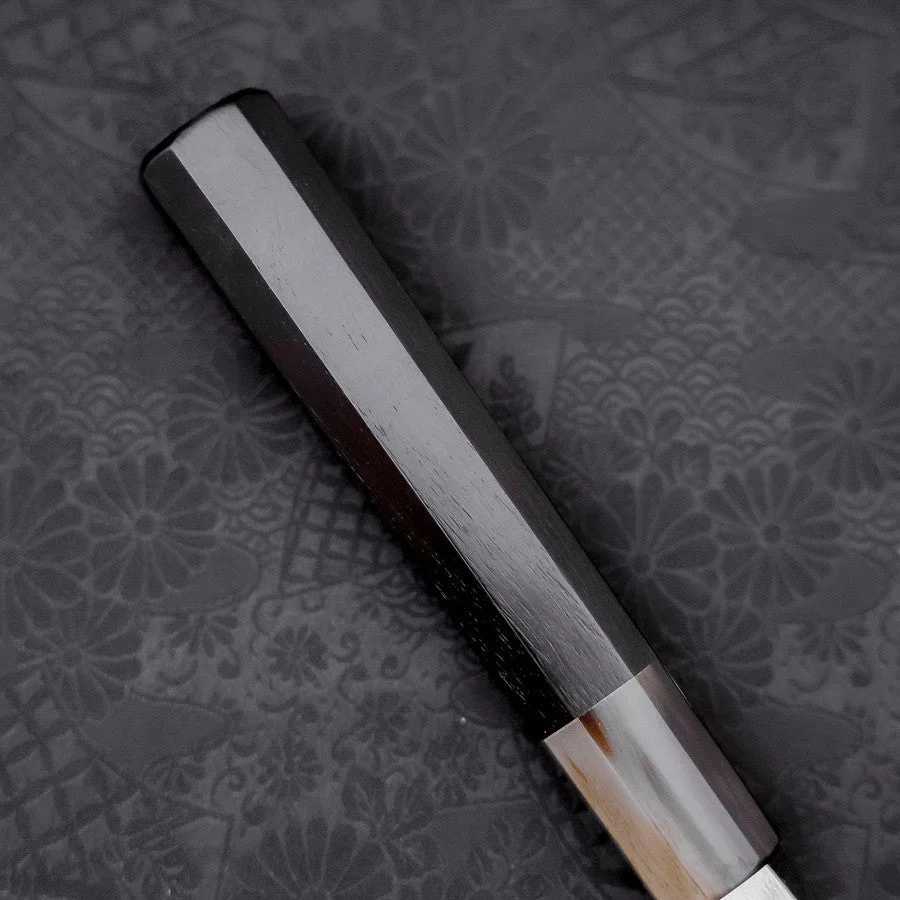 Yanagi Kiritsuke Blue Steel #1 Kasumi Büffelhorn und Ebenholz Griff 270mm - Image 6