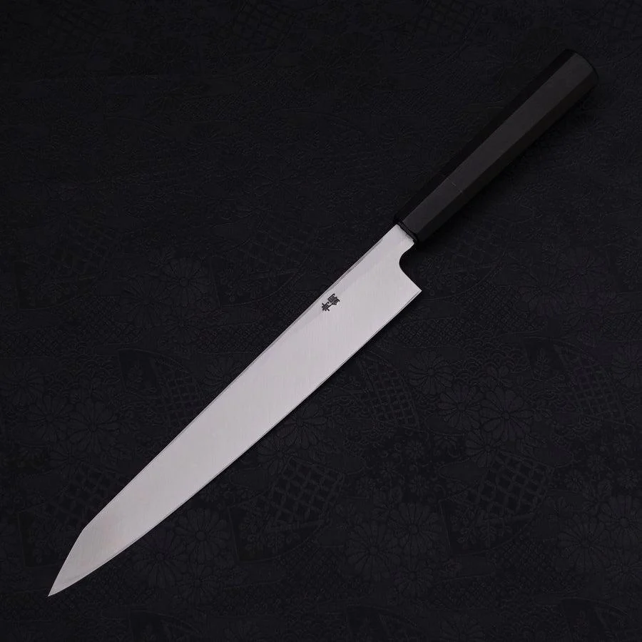 Yanagi Kiritsuke Blue Steel #2 Kasumi Büffelhorn und Ebenholz Griff 240mm - Image 2