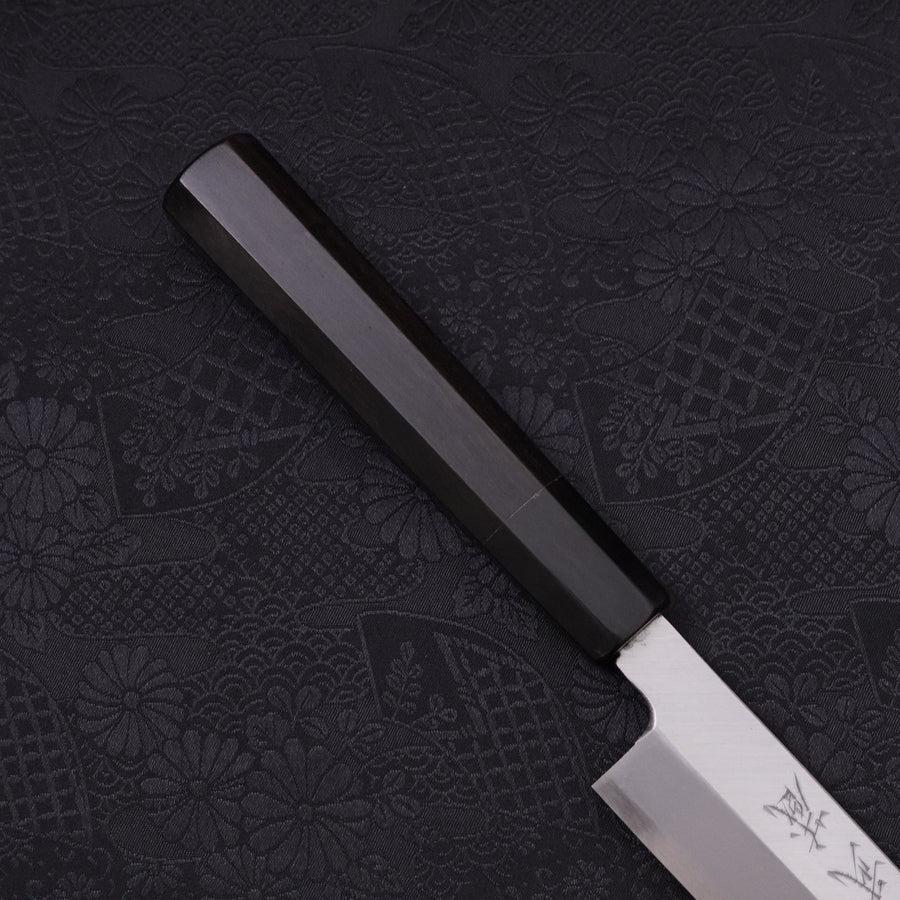 Yanagi Kiritsuke Blue Steel #2 Kasumi Büffelhorn und Ebenholz Griff 240mm - Image 6