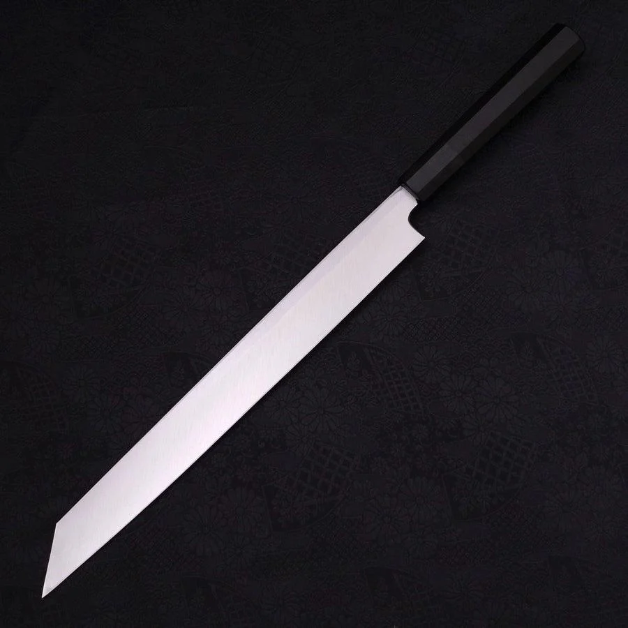 Yanagi Kiritsuke Blue Steel #2 Kasumi Büffelhorn und Ebenholz Griff 300mm - Image 2