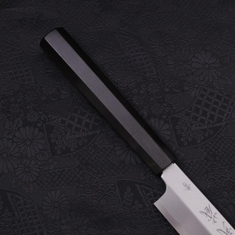 Yanagi Kiritsuke Blue Steel #2 Kasumi Büffelhorn und Ebenholz Griff 300mm - Image 6