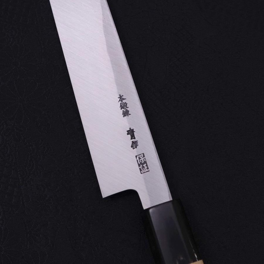 Yanagi Kiritsuke Blue Steel #2 Kasumi Büffelhorn und Magnolienholz Griff 270mm - Image 3