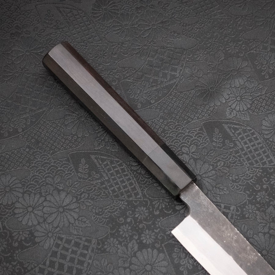 Yanagi Kiritsuke Blue Steel #2 Kurouchi Büffelhorn und Ebenholz Griff 270mm - Image 6