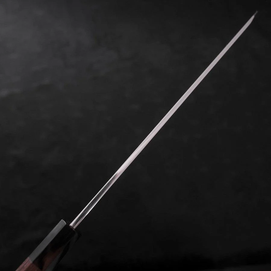 Yanagi Kiritsuke Silver Steel #3 Honyaki Kagami Büffelhorn und Wenge Griff 270mm - Image 5