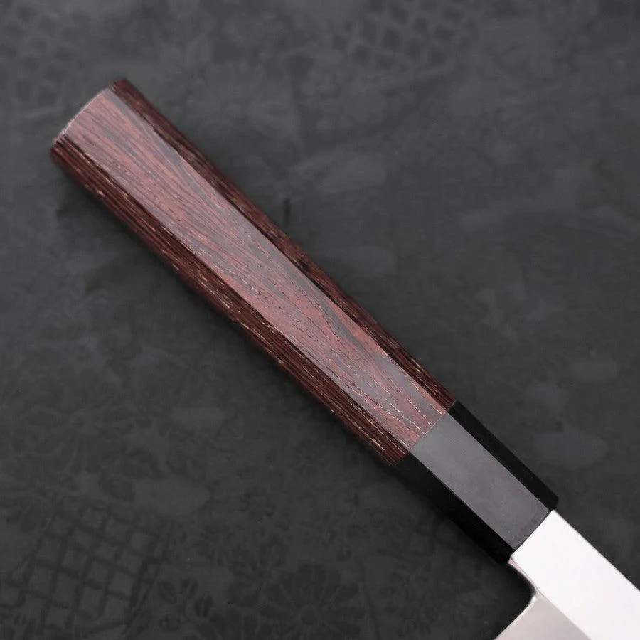 Yanagi Kiritsuke Silver Steel #3 Honyaki Kagami Büffelhorn und Wenge Griff 270mm - Image 6