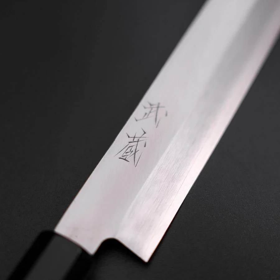 Yanagi Kiritsuke Silver Steel #3 Kasumi Büffelhorn und Ebenholz Griff 260mm - Image 3