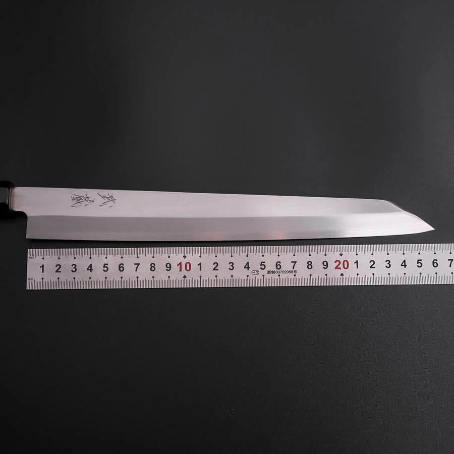 Yanagi Kiritsuke Silver Steel #3 Kasumi Büffelhorn und Ebenholz Griff 260mm - Image 7