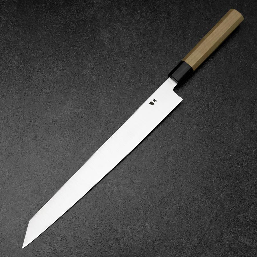 Yanagi Kiritsuke Silver Steel #3 Kasumi Büffelhorn und Magnolienholz Griff 300mm - Image 2