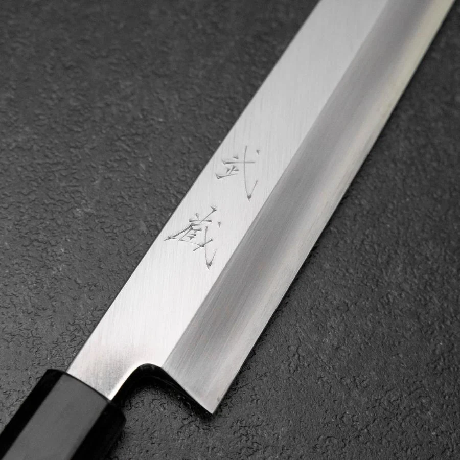 Yanagi Kiritsuke Silver Steel #3 Kasumi Büffelhorn und Magnolienholz Griff 300mm - Image 3