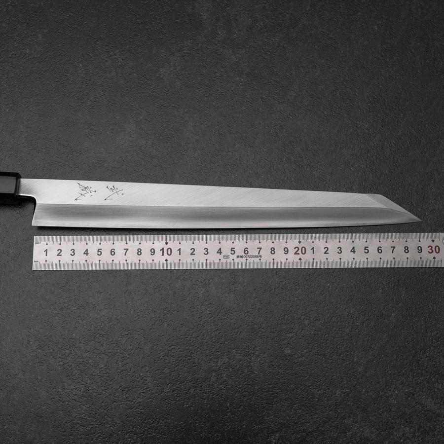 Yanagi Kiritsuke Silver Steel #3 Kasumi Büffelhorn und Magnolienholz Griff 300mm - Image 7