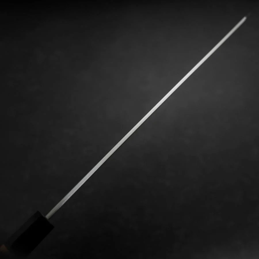 Yanagi Kiritsuke Silver Steel #3 Kasumi Büffelhorn und Teakholz Griff 300mm - Image 5