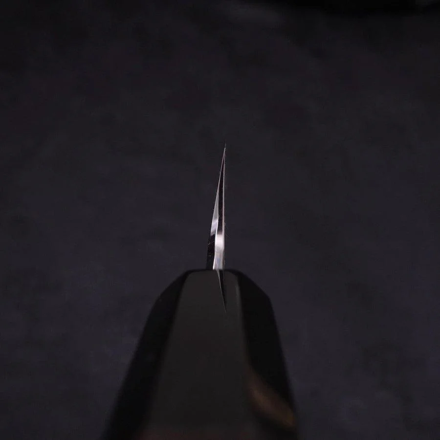 Yanagi Kiritsuke Sliver Steel #3 Honyaki Kagami Büffelhorn und Ebenholz Griff 270mm - Image 4