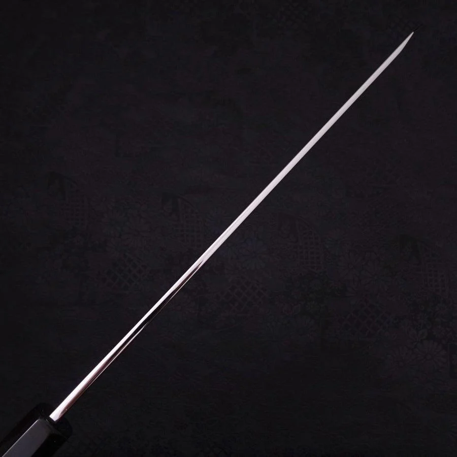 Yanagi Kiritsuke Sliver Steel #3 Honyaki Kagami Büffelhorn und Ebenholz Griff 270mm - Image 5