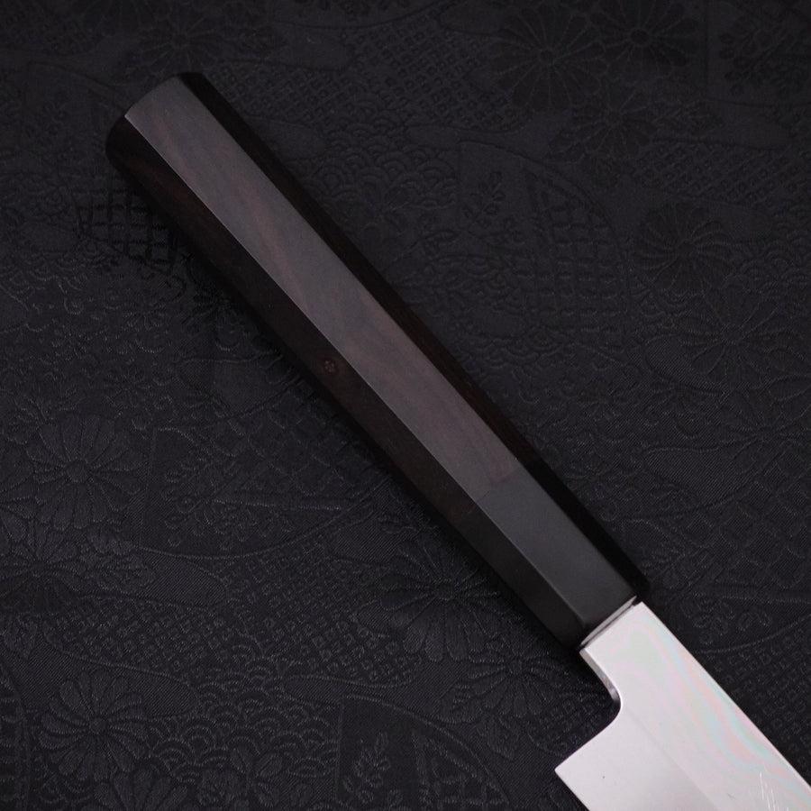 Yanagi Kiritsuke Sliver Steel #3 Honyaki Kagami Büffelhorn und Ebenholz Griff 270mm - Image 8