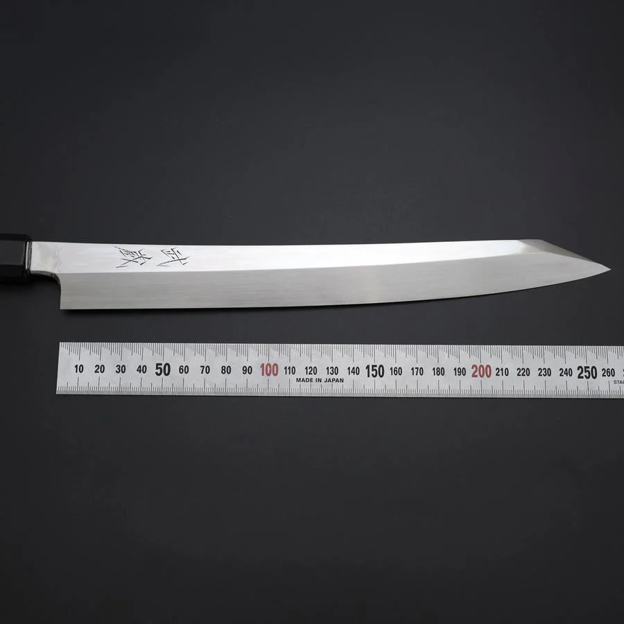 Yanagi Kiritsuke VG-10 Kagami Büffelhorn und Ebenholz Griff 270mm - Image 7