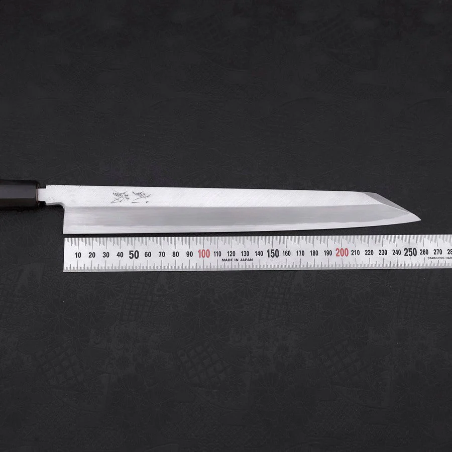 Yanagi Kiritsuke White Steel #2 Kasumi Büffelhorn Griff 270mm - Image 7