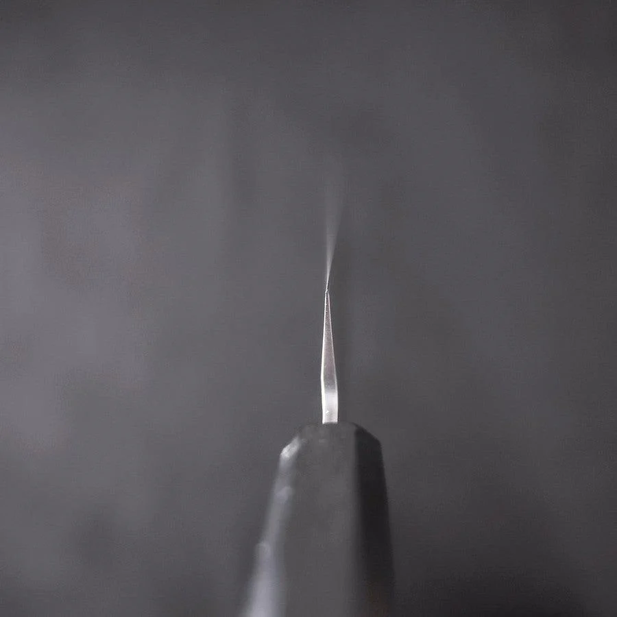 Yanagiba AUS-8 Poliert Dunkelblauer Urushi Griff 300mm - Image 4