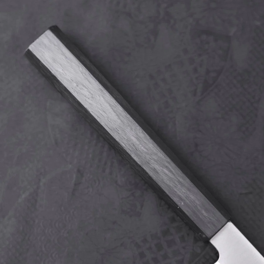 Yanagiba AUS-8 Poliert Dunkelblauer Urushi Griff 300mm - Image 6