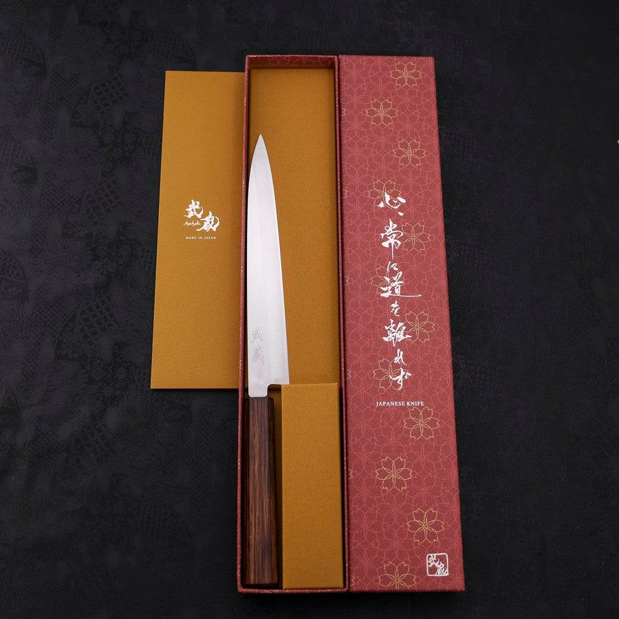 Yanagiba AUS-8 Poliert Sumi Urushi Griff 210mm - Image 8