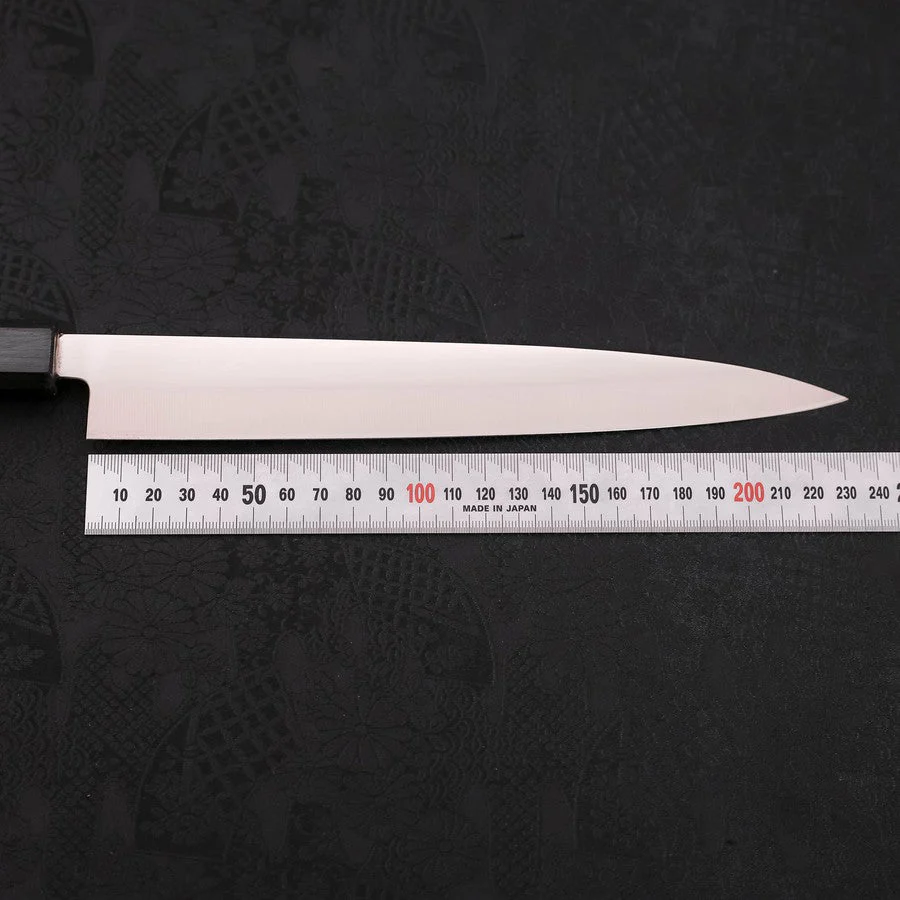 Yanagiba AUS-8 Poliert Dunkelblauer Urushi Griff 240mm - Image 7
