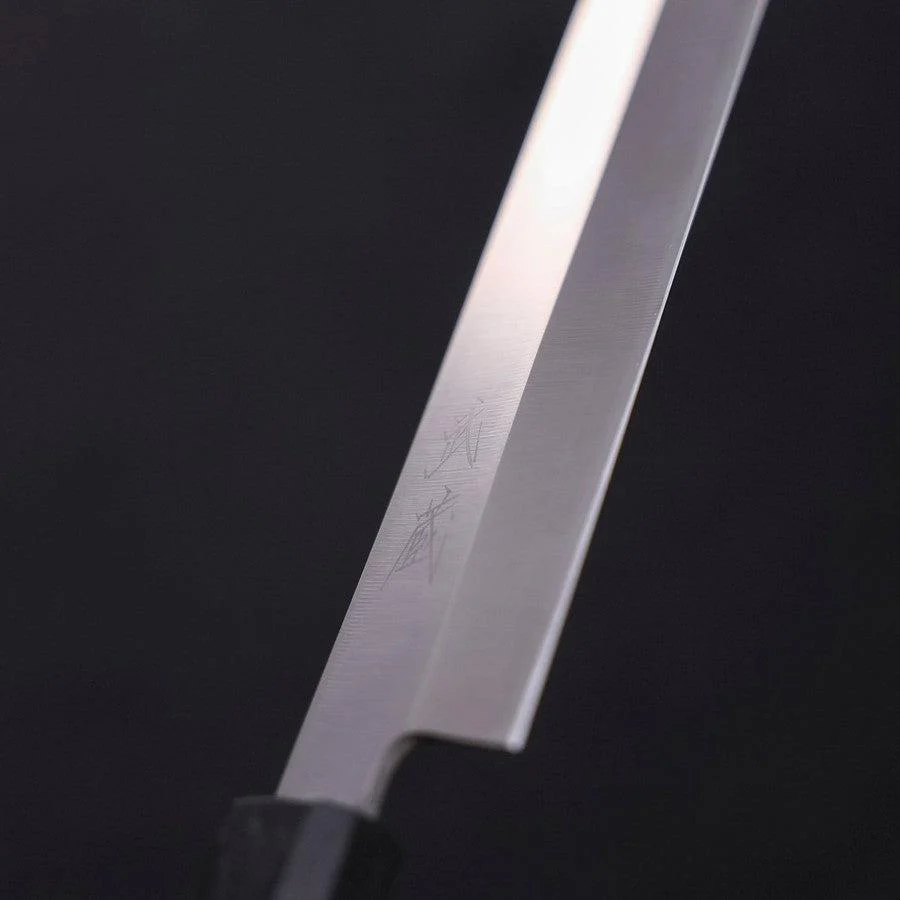Yanagiba AUS-8 Poliert Dunkelblauer Urushi Griff 270mm - Image 3