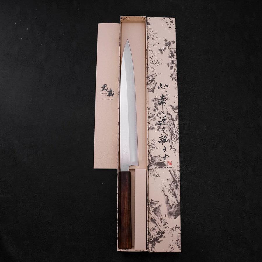 Yanagiba AUS-8 Poliert Sumi Urushi Griff 270mm - Image 8