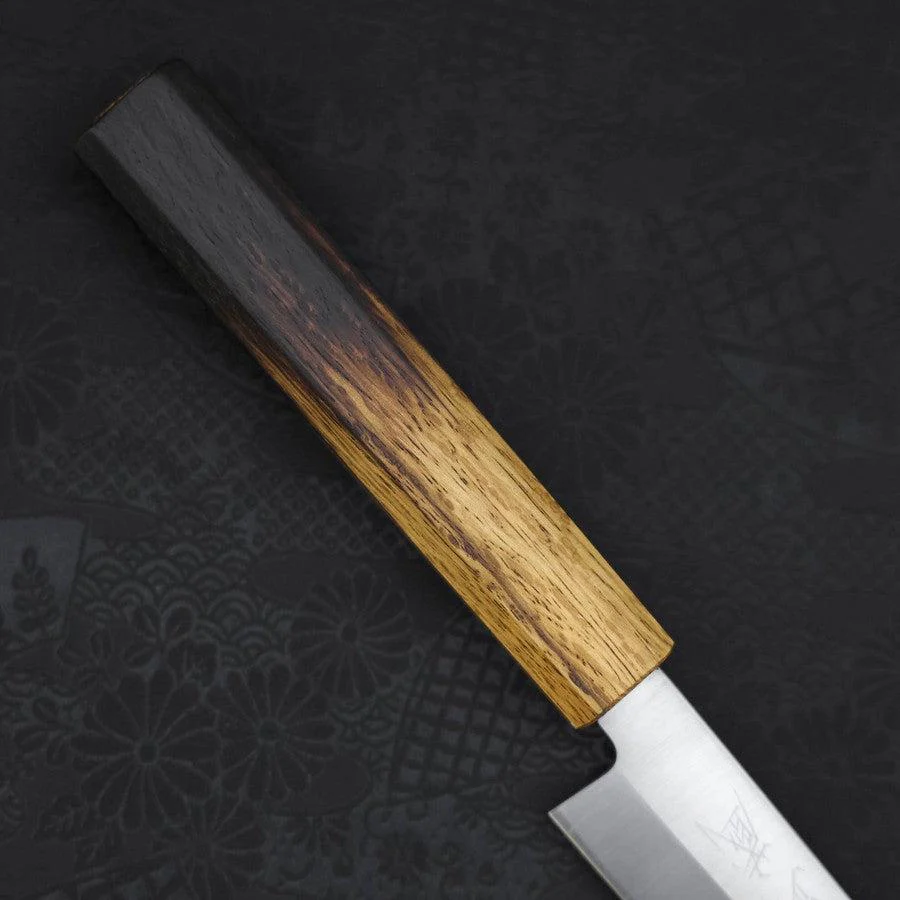 Yanagiba AUS-8 Poliert Yaki Urushi Griff 210mm - Image 6