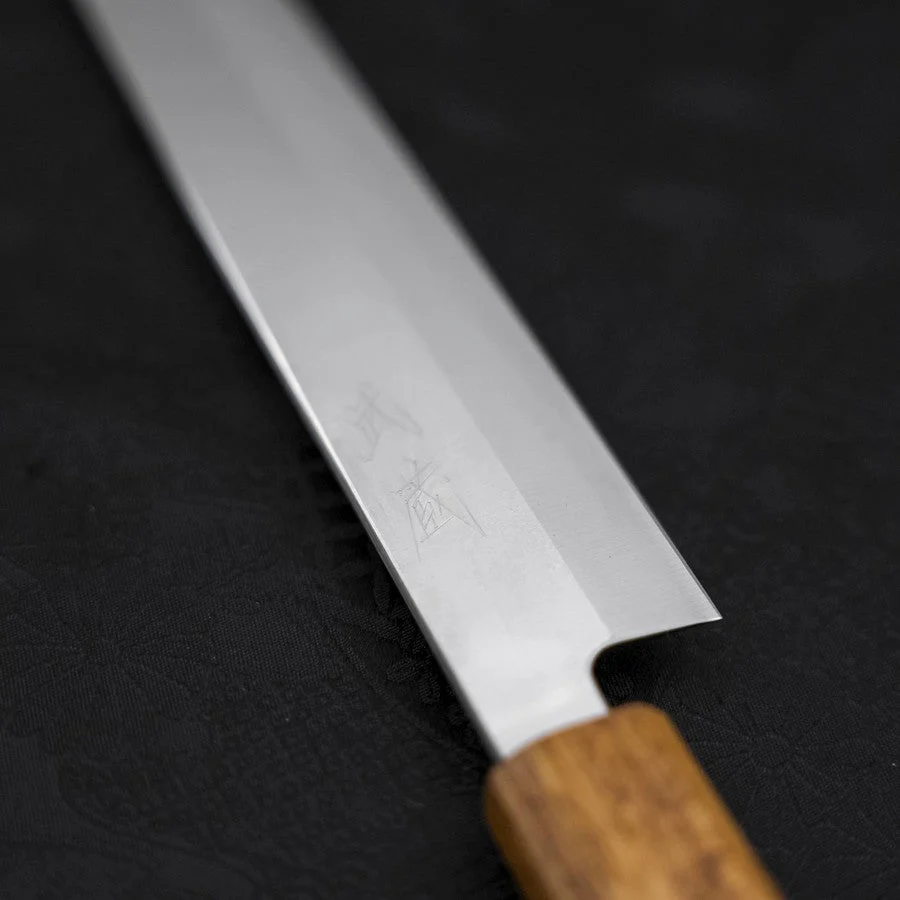 Yanagiba AUS-8 Poliert Yaki Urushi Griff 240mm - Image 3