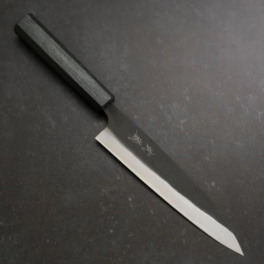 Gyuto Blue Steel #1 Kurouchi Dunkelblauer Urushi Griff 170mm