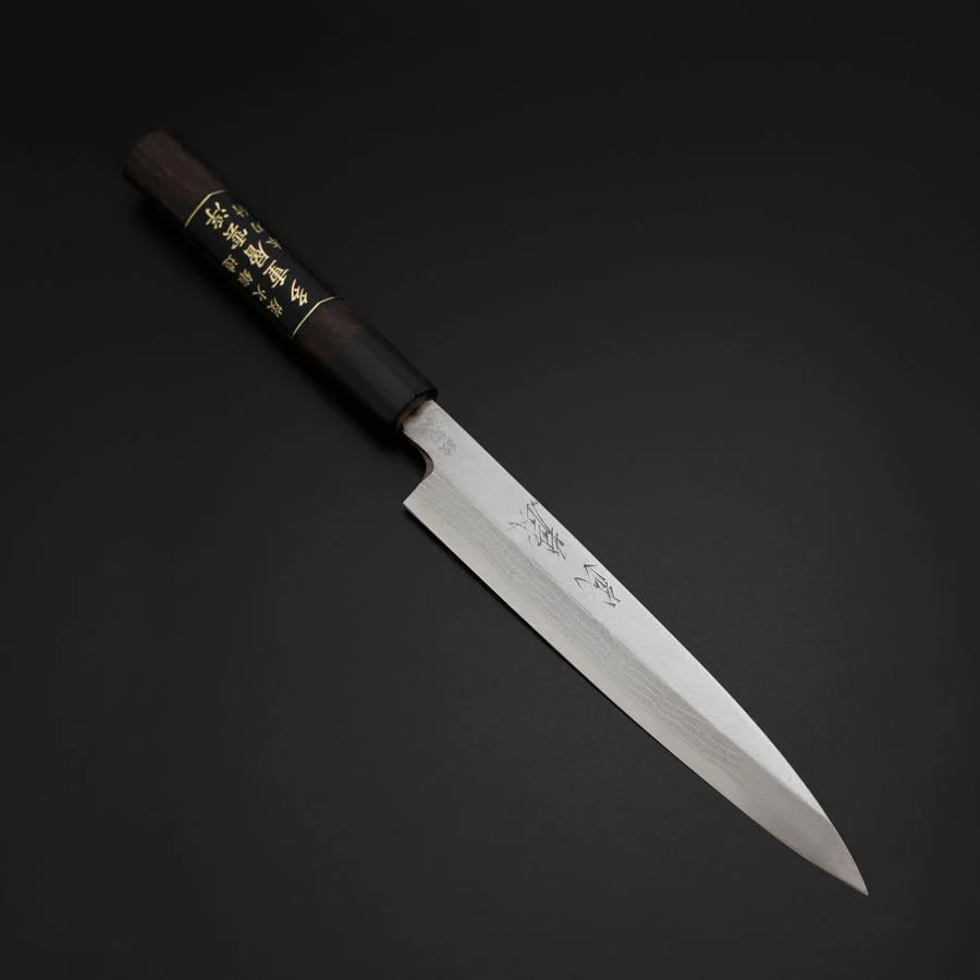 Yanagiba Blue Steel #2 Damast Rosenholz Griff 180mm