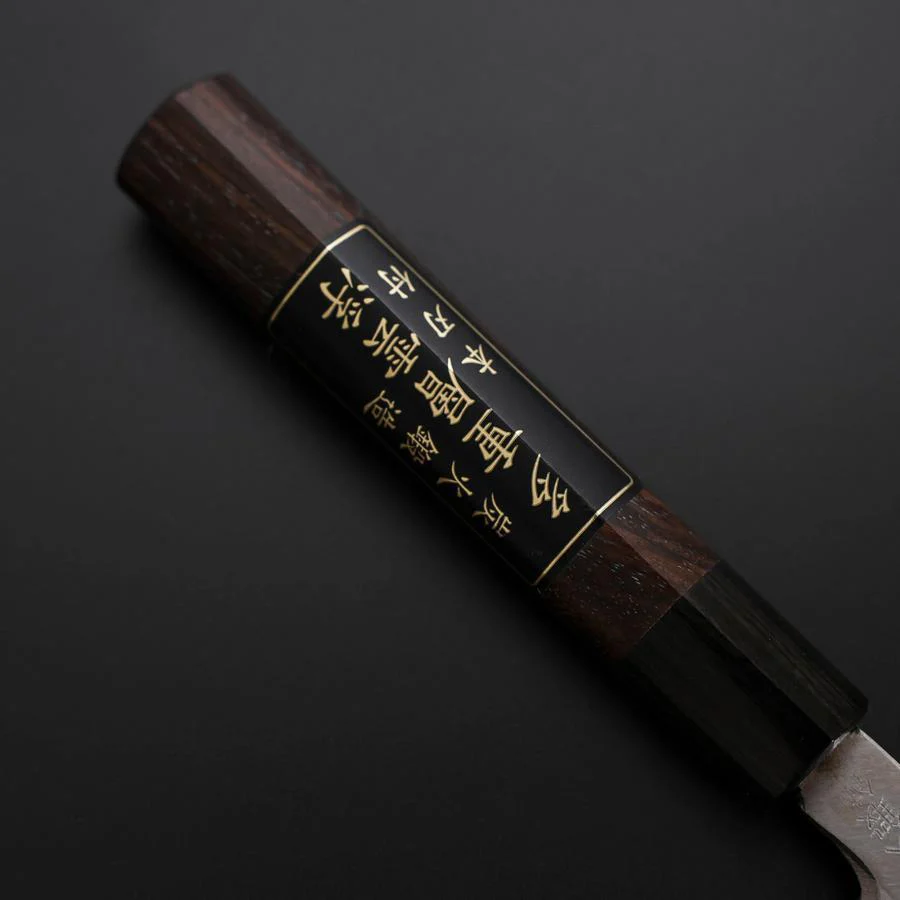 Yanagiba Blue Steel #2 Damast Rosenholz Griff 180mm - Image 6