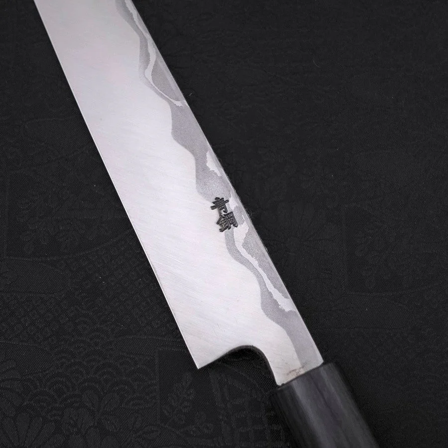 Yanagiba Blue Steel #2 Damast Rosenholz Griff 240mm - Image 3