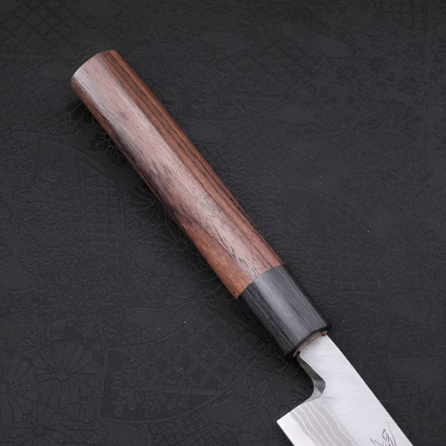 Yanagiba Blue Steel #2 Damast Rosenholz Griff 270mm - Image 6