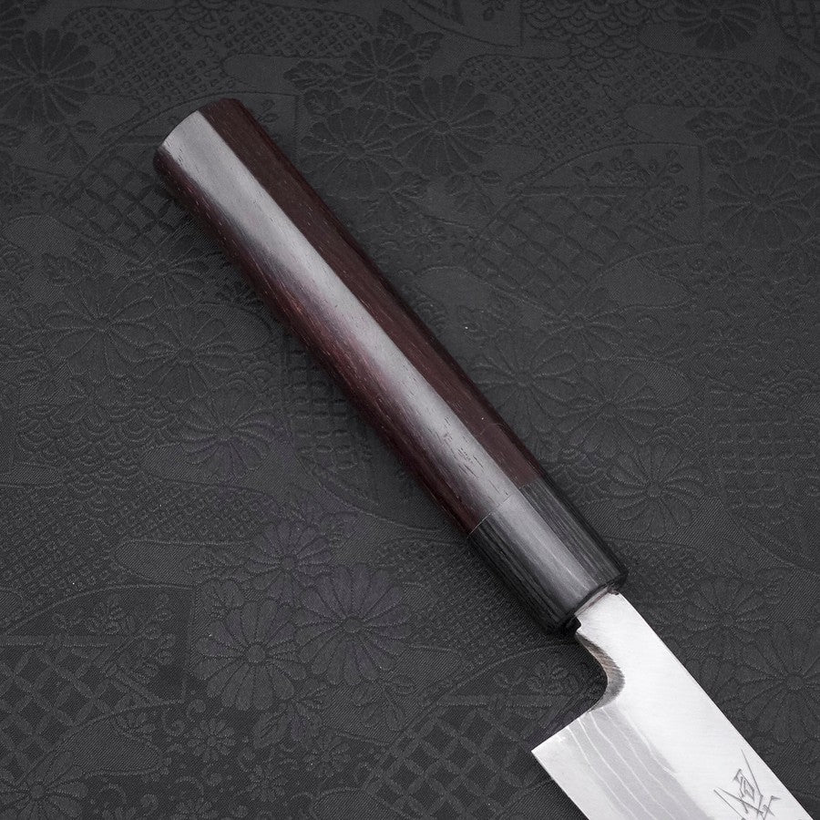 Yanagiba Blue Steel #2 Damast Rosenholz Griff 300mm - Image 6