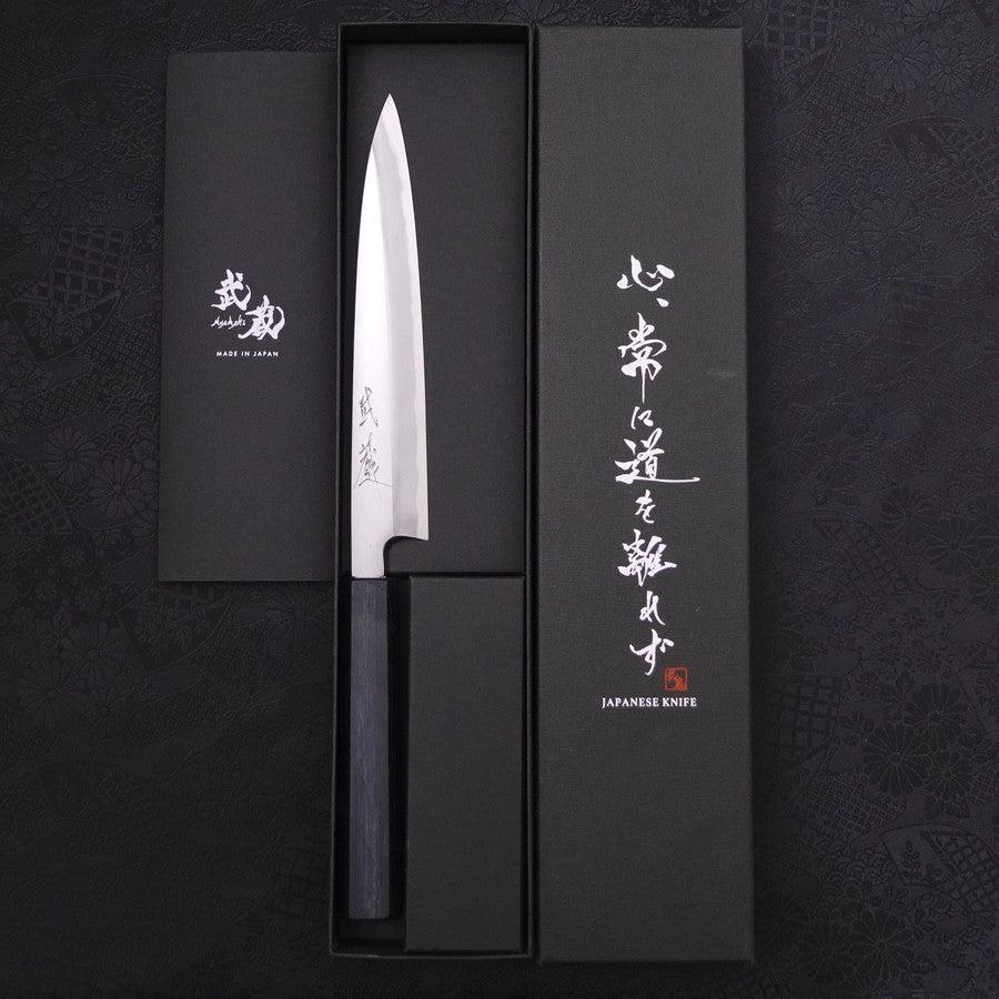 Yanagiba Blue Steel #2 Kasumi Dunkelblauer Urushi Griff 180mm - Image 8