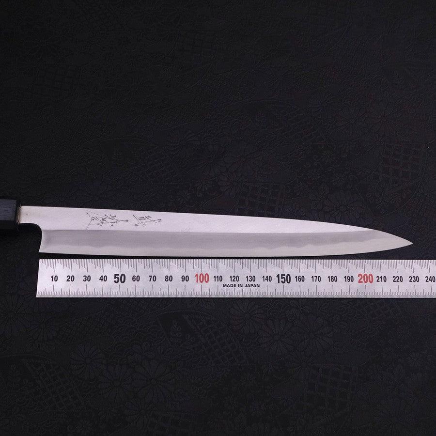 Yanagiba Blue Steel #2 Kasumi Dunkelblauer Urushi Griff 240mm - Image 6