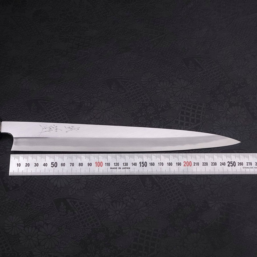 Yanagiba Blue Steel #2 Kasumi Dunkelblauer Urushi Griff 270mm - Image 7