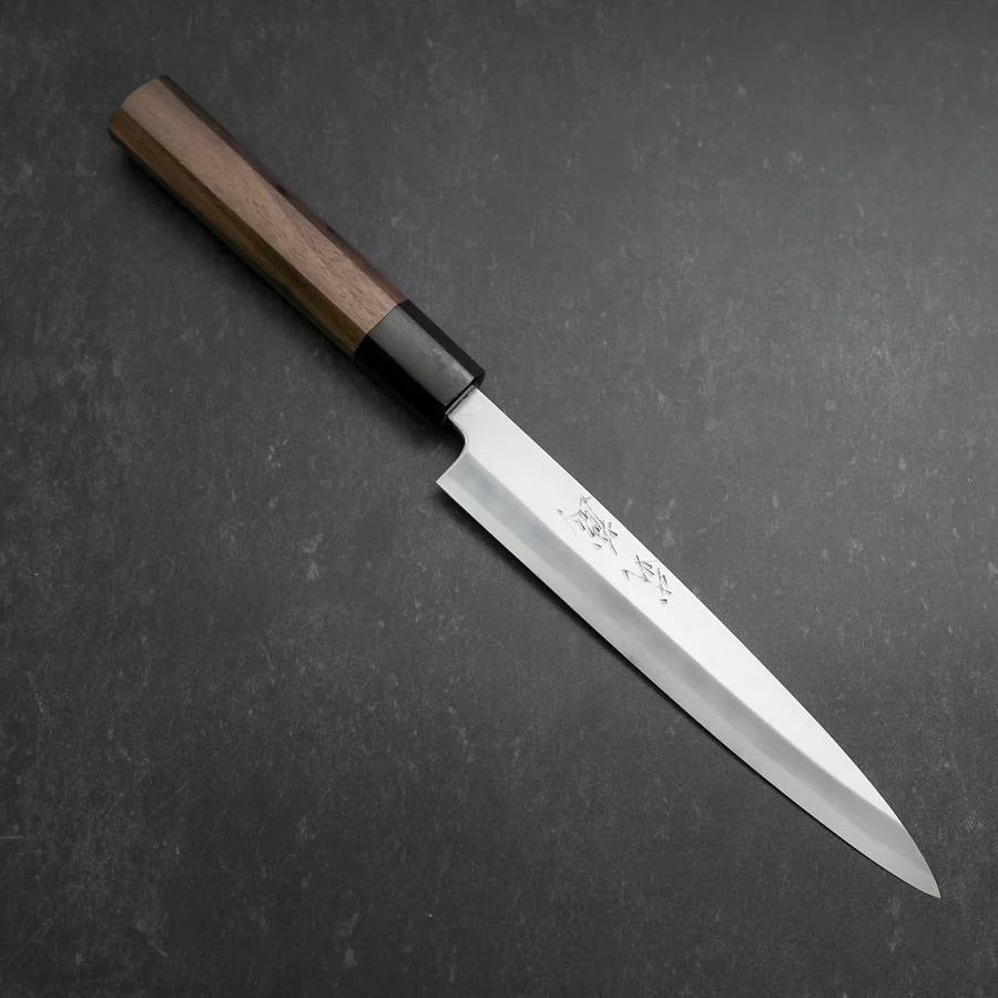 Yanagiba Blue Steel #2 Kasumi Walnussholz Griff 165mm