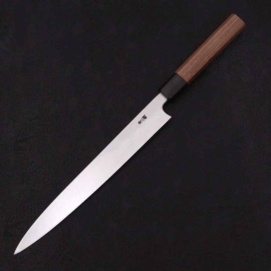 Yanagiba Blue Steel #2 Kasumi Walnussholz Griff 240mm - Image 2