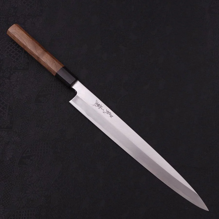 Yanagiba Blue Steel #2 Kasumi Walnussholz Griff 270mm