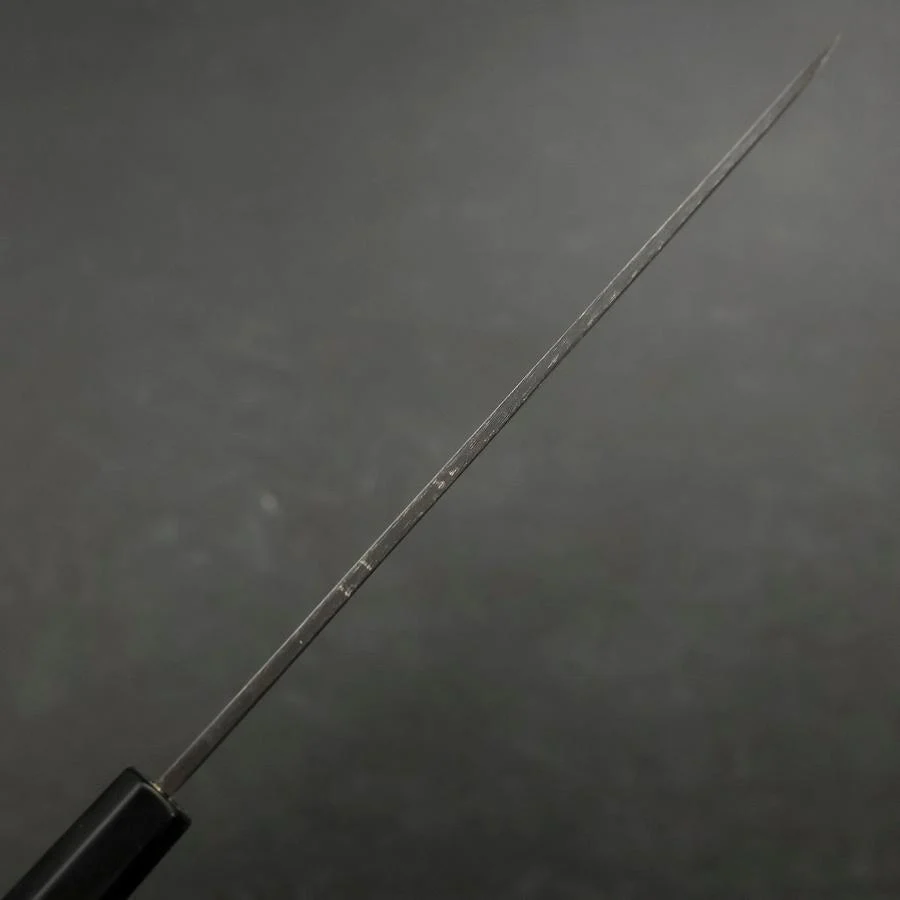 Yanagiba Blue Steel #2 Kurouchi Chokin "Sakura-Fuji" Büffelhorn und Ebenholz Griff 210mm - Image 5