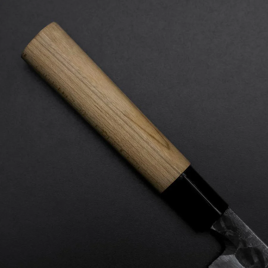 Yanagiba Blue Steel #2 Kurouchi Tsuchime Kirschholz Griff 200mm - Image 6