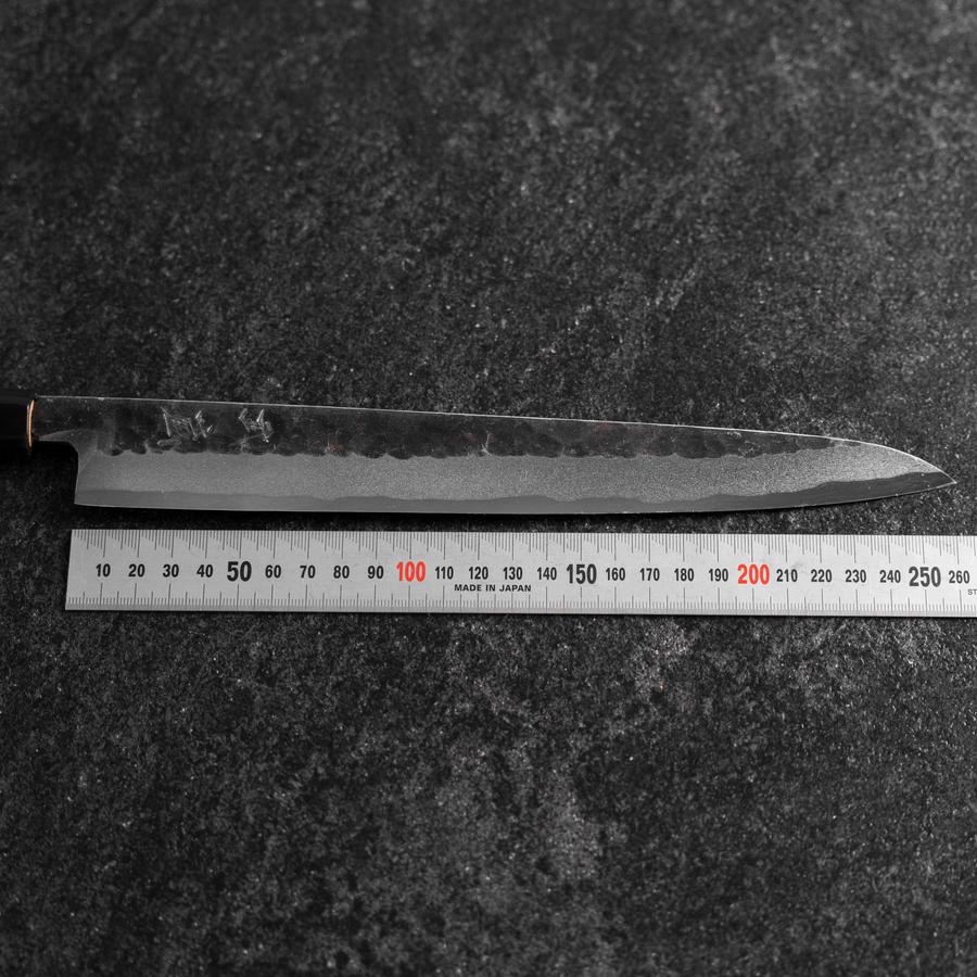 Yanagiba Blue Steel #2 Kurouchi Tsuchime Magnolienholz Griff 270mm - Image 6