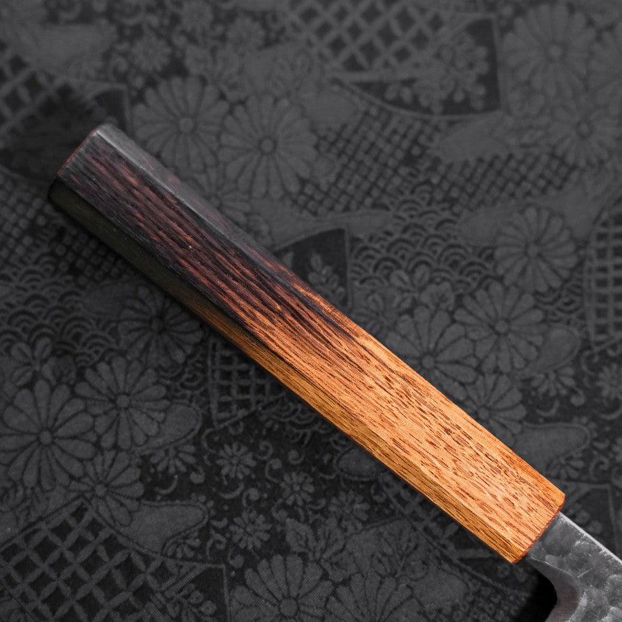 Yanagiba Blue Steel #2 Kurouchi Tsuchime Yaki Urushi Griff 300mm - Image 6